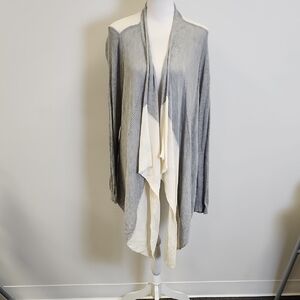 Gray and Cream Women's Sweater